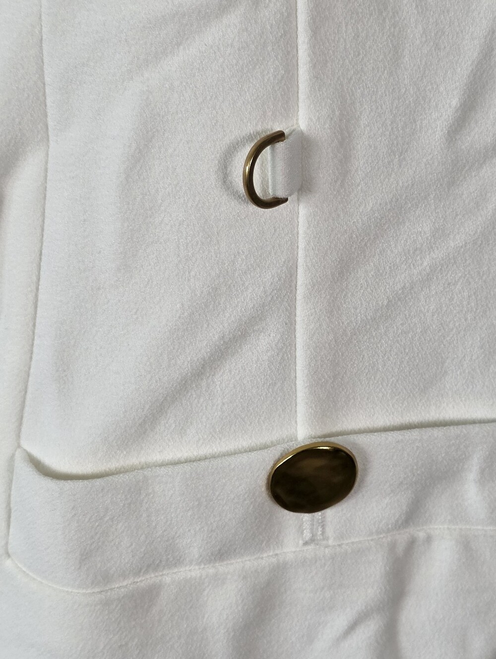 Donna Karan New York NWT White Gold Button Vest Maxi Dress Size 14 $199 No Chain - Picture 7 of 12